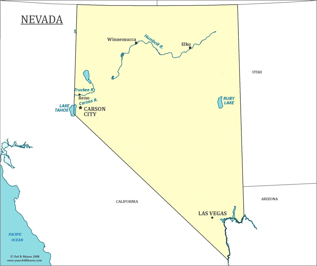 ਨਕਸ਼ਾ ਦੇ ਲਾਸ ਵੇਗਾਸ, Nevada