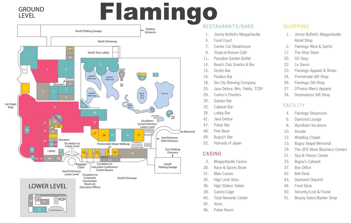 ਨਕਸ਼ਾ ਦੇ Flamingo ਲਾਸ ਵੇਗਾਸ