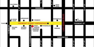 ਨਕਸ਼ਾ ਲਾਸ ਵੇਗਾਸ ਦੇ Fremont ਗਲੀ